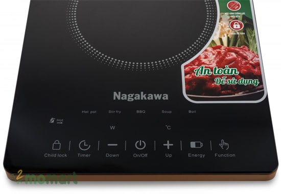 Bảng điều khiển của bếp Nagakawa NAG0707