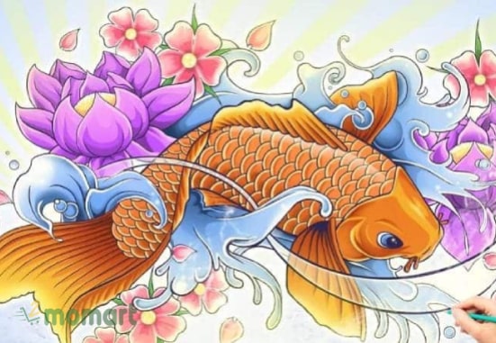 Hình xăm cá chép hoa sen được thích bởi vẻ đẹp và ý nghĩa sâu sắc