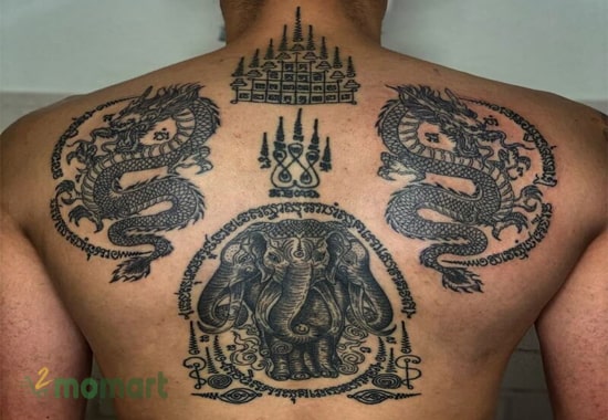 Hình tattoo rồng Khmer ẩn chứa vẻ đẹp dũng mãnh