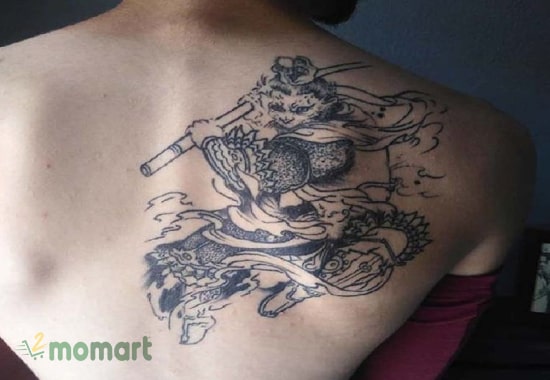 Tattoo nửa lưng Tôn Ngộ Không cho thấy sự can đảm, trượng nghĩa