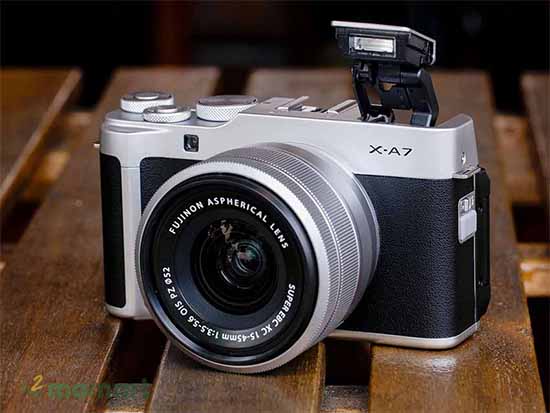 Máy ảnh Fujifilm X-A7 + Lens 15-45mm cân bằng đầu ra flash