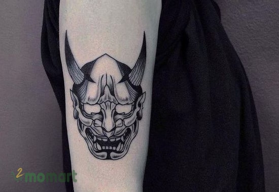 Tattoo mặt quỷ được thiết kế đơn giản và đầy ý nghĩa