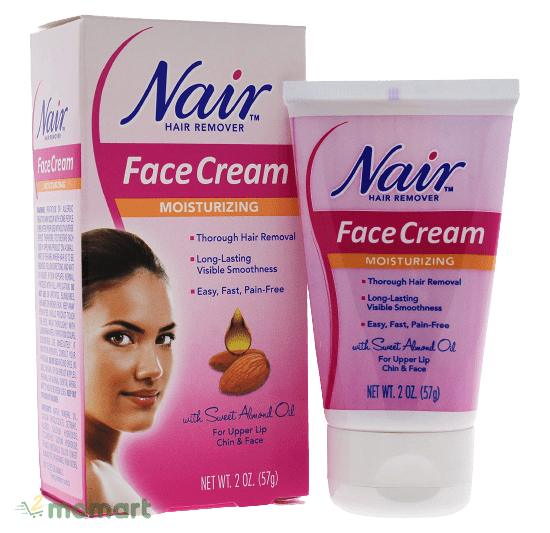 Phù hợp cho da mỏng như vùng mặt với Nair cream hair remover for face