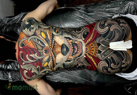 Tattoo hồ ly phong ấn hung tợn cỡ lớn đẹp