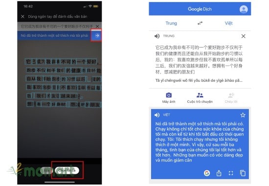 Cách dịch tiếng Trung bằng hình ảnh trên điện thoại