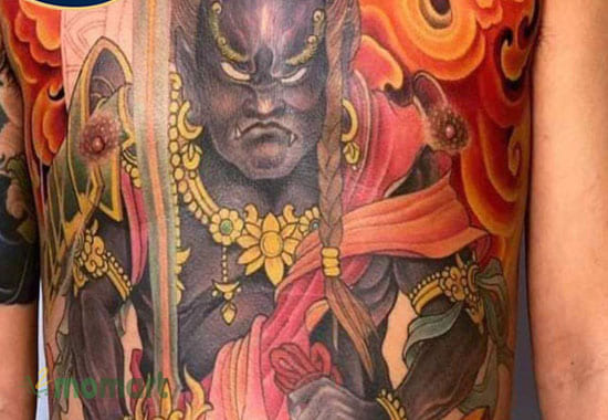 Tattoo Bất Động Minh Vương thể hiện tinh thần nỗ lực không ngừng