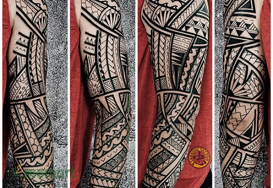 Hình xăm Maori full tay tạo dấu ấn cá nhân với văn hoá truyền thống