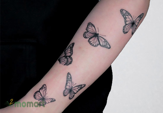 Mẫu hình xăm bướm ở tay đẹp nhất dành cho nam giới