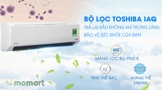 Máy lạnh Toshiba Inverter 1.5 HP RAS-H13C2KCVG-V giúp không khí trong lành, tươi mát
