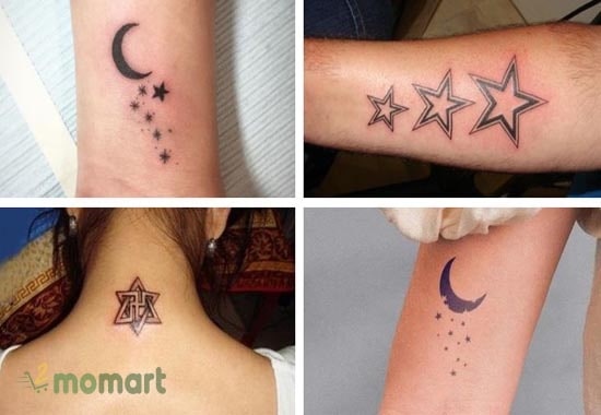 Một số hình tattoo ngôi sao hoa văn đang được giới trẻ lựa chọn