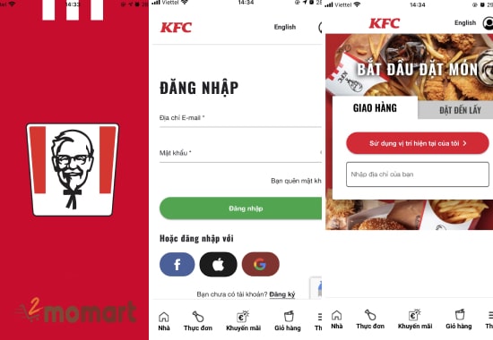 Cách tìm tiệm KFC gần đây bằng ứng dụng kfc vietnam