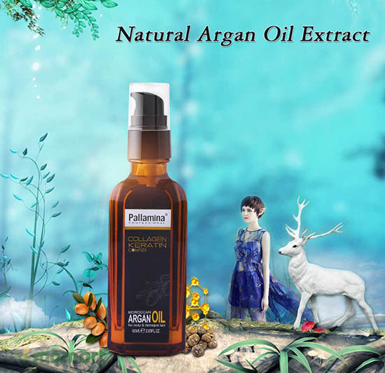 Tinh dầu dưỡng tóc Pallamina Moroccan Argan Oil giúp bảo vệ tóc hiệu quả