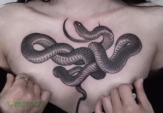 Tha thu con rắn trên ngực ấn chứa nét đẹp ma mị