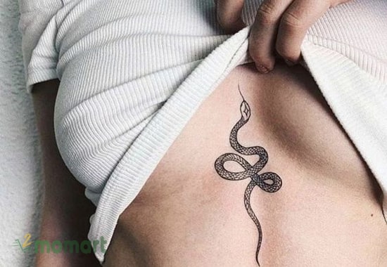 Ấn tượng với người nhìn nhờ mẫu tattoo chú rắn mini