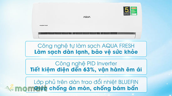 Máy lạnh Aqua AQA-KCRV18TK chính hãng chất lượng