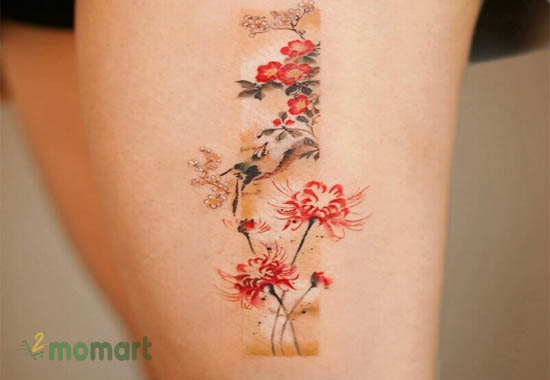 Mẫu tattoo giúp bạn che đi vết sẹo xấu xí trên bắp chân