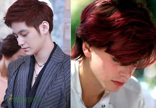 Nhuộm tóc cho nam màu nâu đỏ đẹp