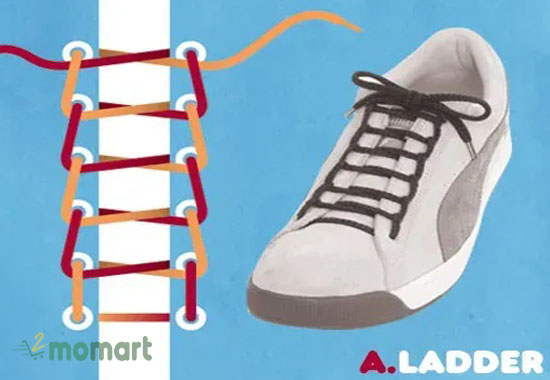 Cách thắt dây giày theo kiểu Ladder độc đáo