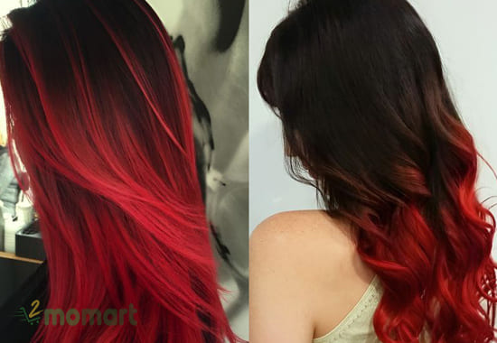 Đỏ rượu ombre là phong cách nhuộm tóc ấn tượng