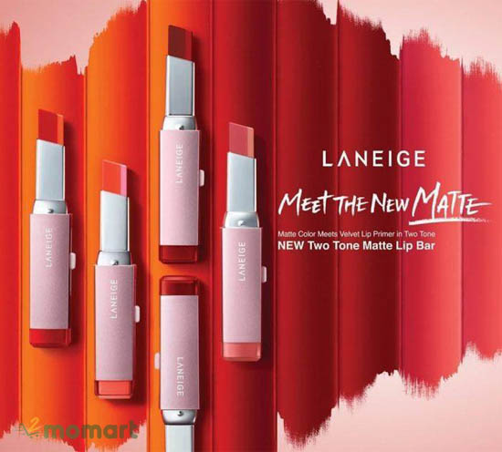 Laneige Two Tone Matte Lip Bar đa dạng màu sắc cho người dùng