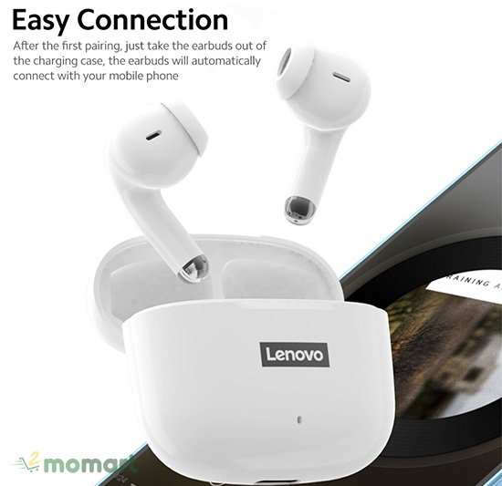 Thiết kế hiện đại của tai nghe bluetooth Lenovo LP40 Pro