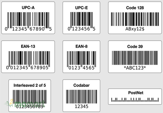 Hình ảnh các  mẫu mã vạch sản phẩm