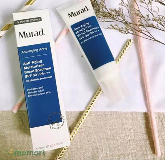 Murad Anti-Aging Moisturizer Broad Spectrum SPF30 PA+++ giúp da khô thoáng ít mụn