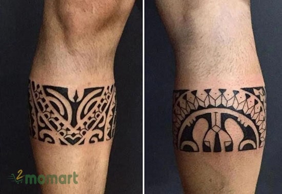 Hình xăm Maori cực ấn tượng trên bắp chân cho nam giới