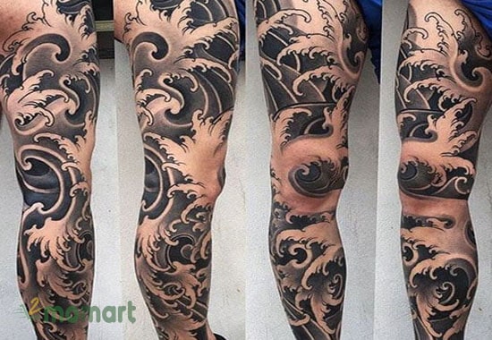 Tattoo Nhật cổ đen trắng thể hiện phong cách riêng