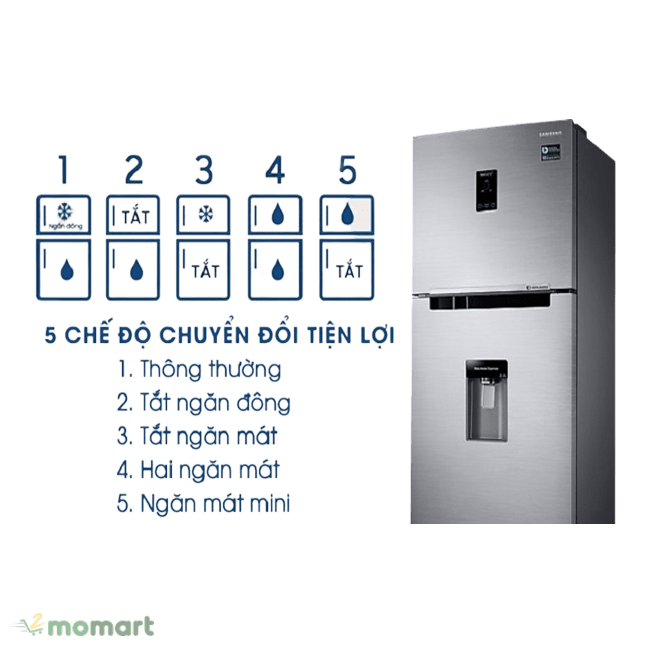 Tủ lạnh Samsung RT32K5932S8/SV có đa dạng tính năng hiện đại