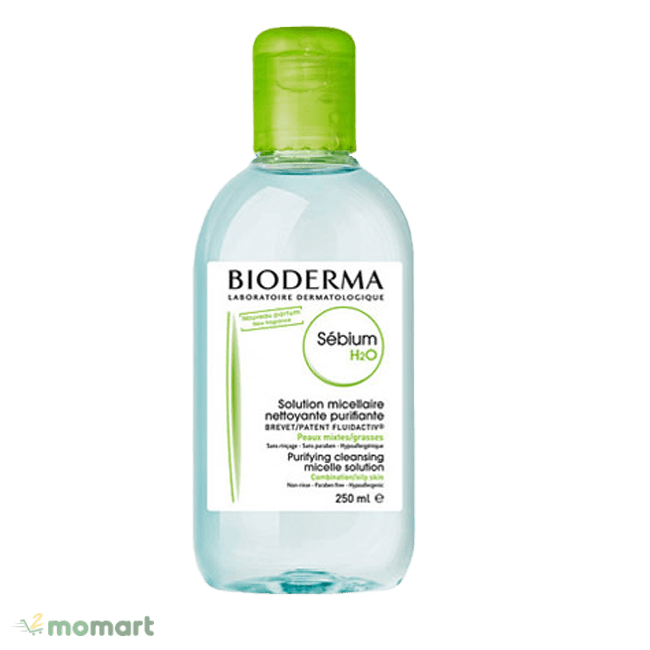 Nước tẩy trang Bioderma Crealine H2O màu xanh lá cây cho da dầu