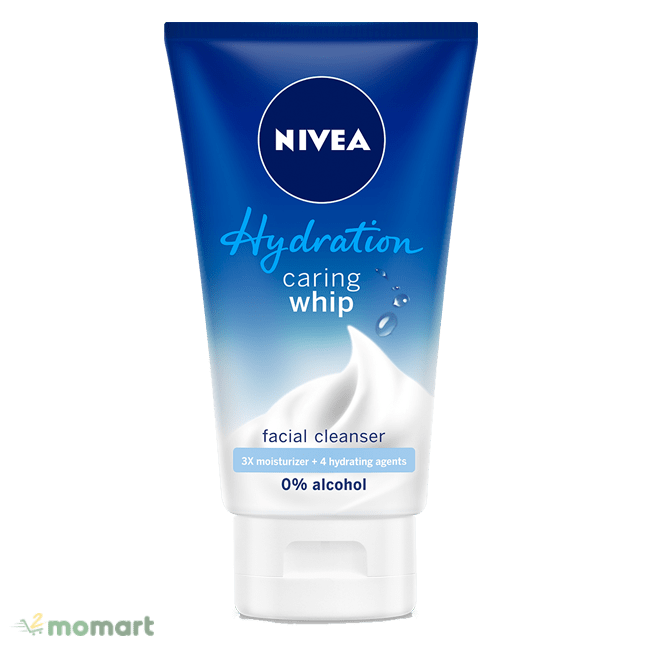 Sữa rửa mặt Nivea Caring Whip 100ml thiết kế mới