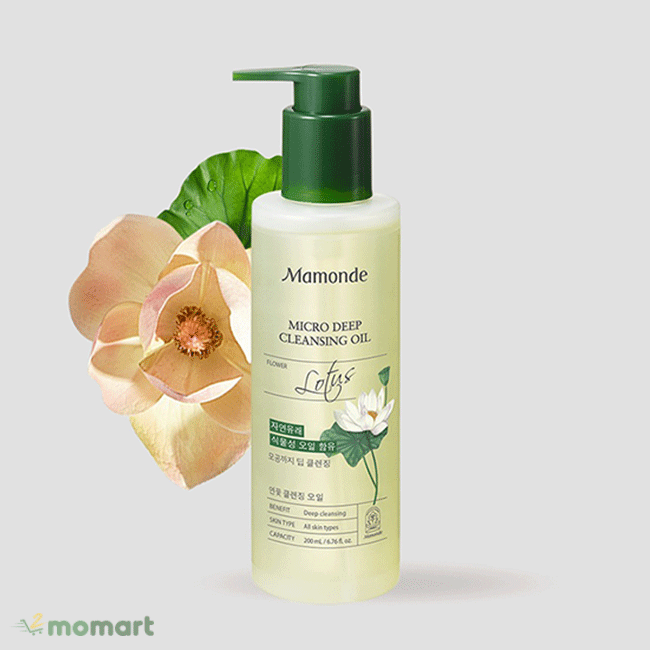 Dầu tẩy trang Mamonde Lotus Micro Cleansing Oil hoa sen trắng