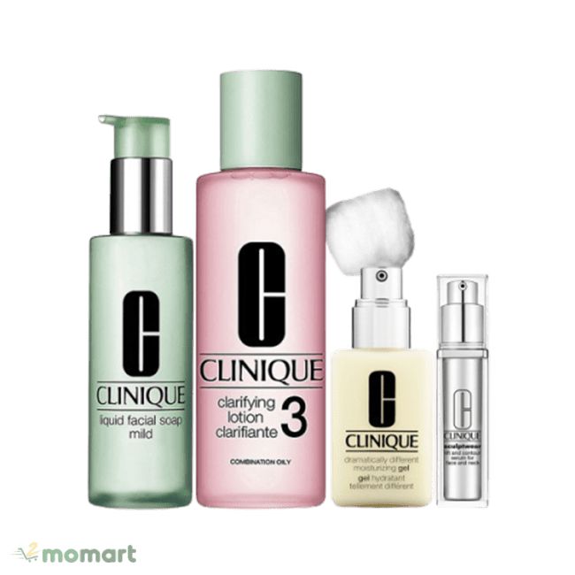 Trọn bộ 3 bước chăm sóc da của Clinique