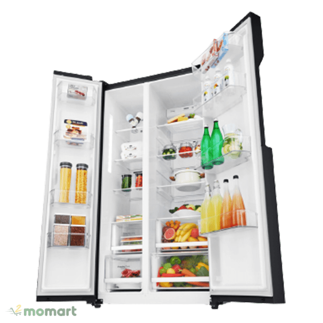 Cạnh tủ lạnh LG Inverter 613 lít GR-B247WB