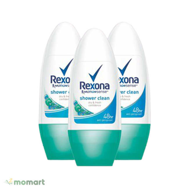 Lăn khử mùi Rexona Shower Clean an toàn bảo vệ da