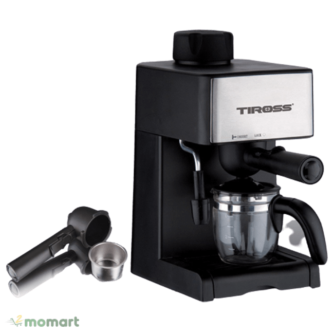 Espresso Tiross TS621 có chế độ vòi phun tạo bọt sữa cho Cappuccino