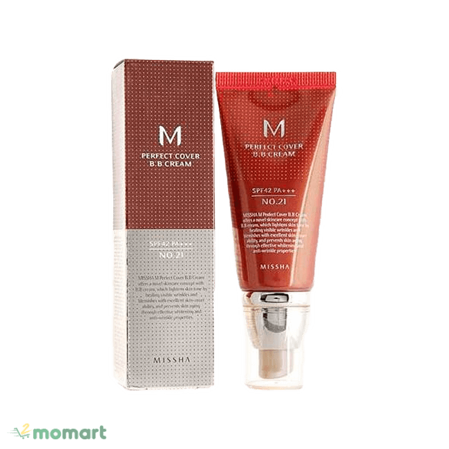 Kem nền Missha M Perfect Cover BB Cream cho lớp nền mịn nhẹ tự nhiên