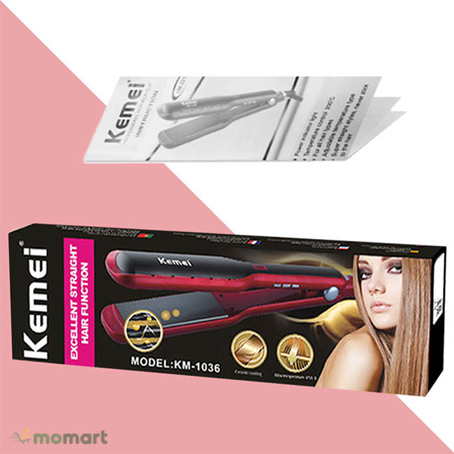Bao bì của máy duỗi tóc KEMEI KM-1036
