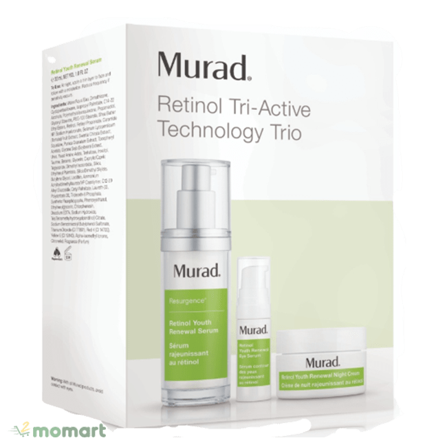 Thiết kế hộp của bộ Murad Retinol Tri Active Technology