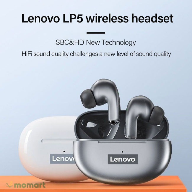 Tai nghe Lenovo LP5 thiết kế hiện đại