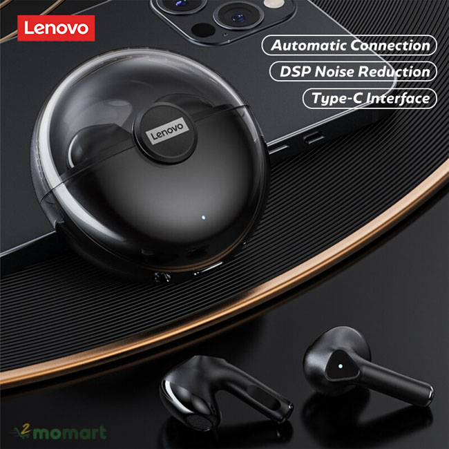 Màu sắc hiện đại tai nghe Lenovo LP80