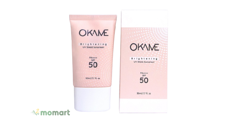 Kem chống nắng cho da treatment Okame Brightening UV Shield Sunscreen SPF 50 PA++++