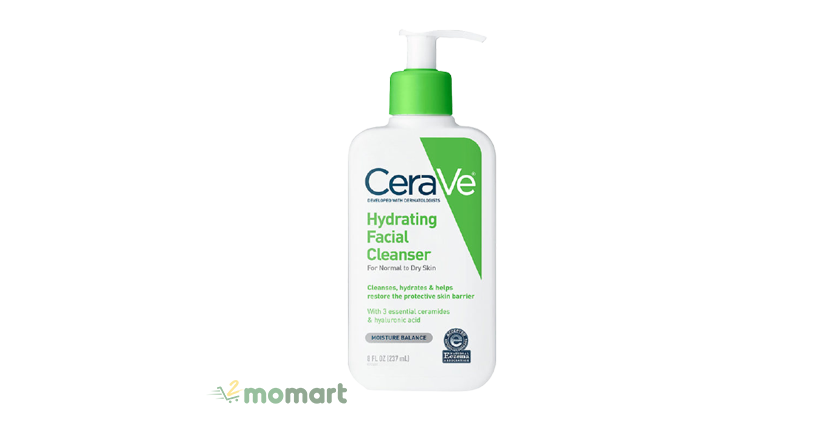 Sữa rửa mặt Cerave Hydrating Cleanser làm sạch lỗ chân lông